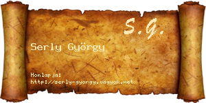 Serly György névjegykártya