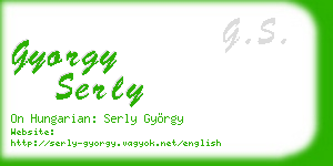 gyorgy serly business card
