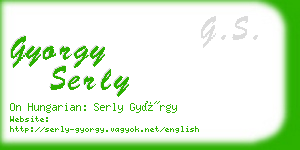 gyorgy serly business card
